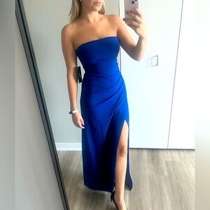 Lulus Blue Strapless Dress